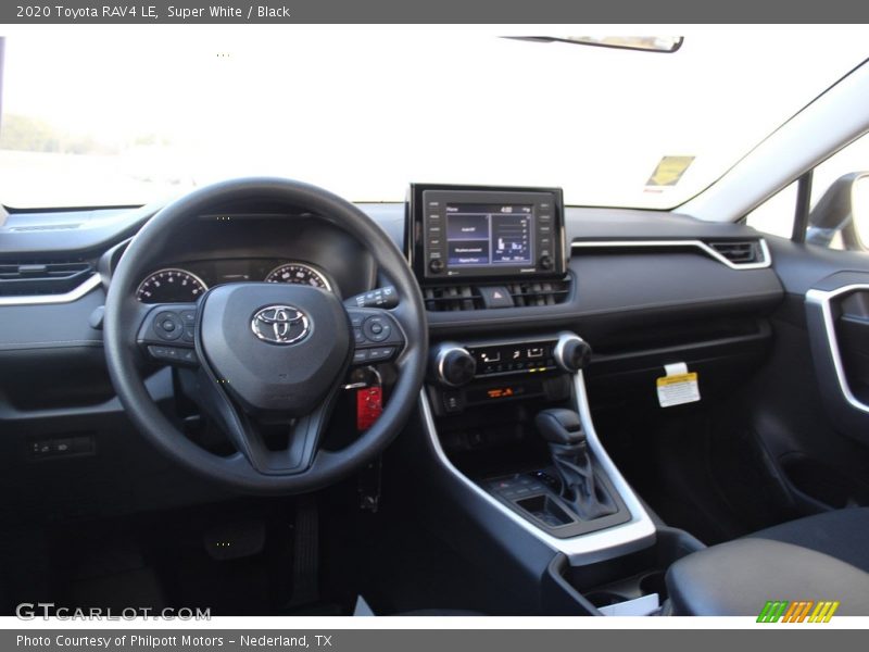 Super White / Black 2020 Toyota RAV4 LE