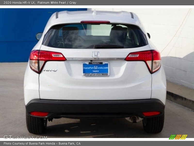 Platinum White Pearl / Gray 2020 Honda HR-V LX