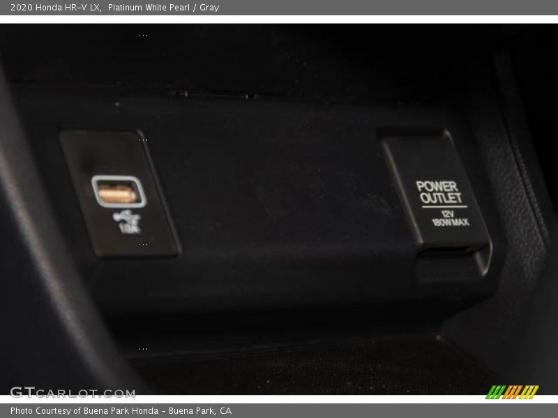 Platinum White Pearl / Gray 2020 Honda HR-V LX