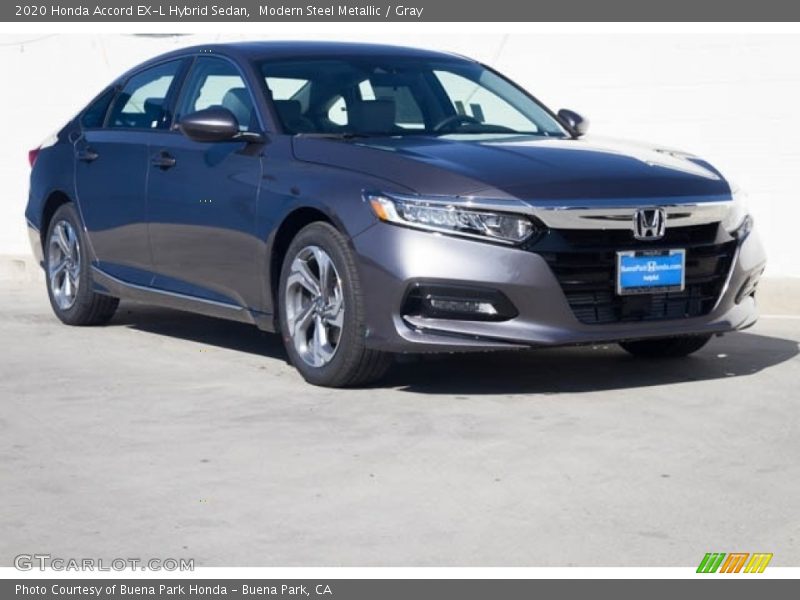 Modern Steel Metallic / Gray 2020 Honda Accord EX-L Hybrid Sedan