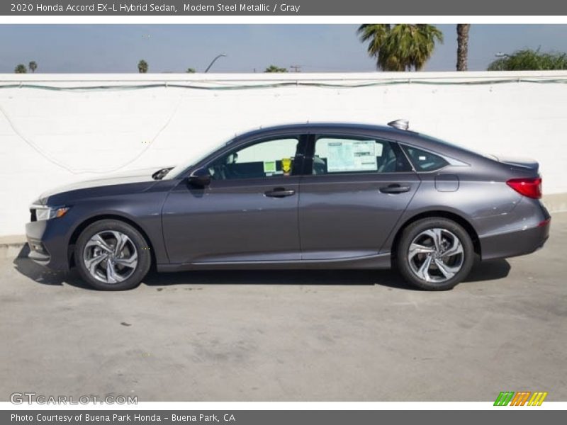 Modern Steel Metallic / Gray 2020 Honda Accord EX-L Hybrid Sedan