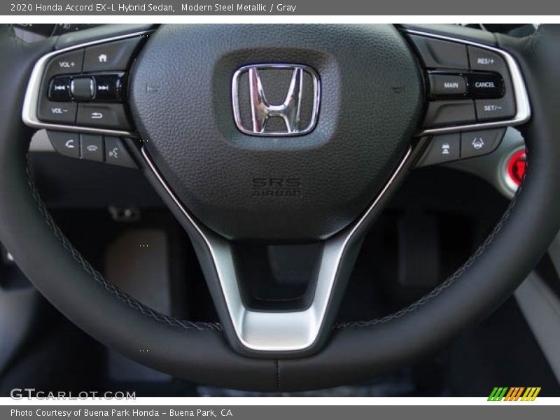 Modern Steel Metallic / Gray 2020 Honda Accord EX-L Hybrid Sedan