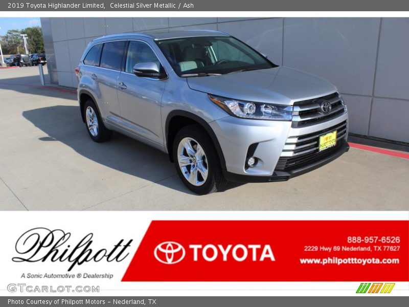 Celestial Silver Metallic / Ash 2019 Toyota Highlander Limited