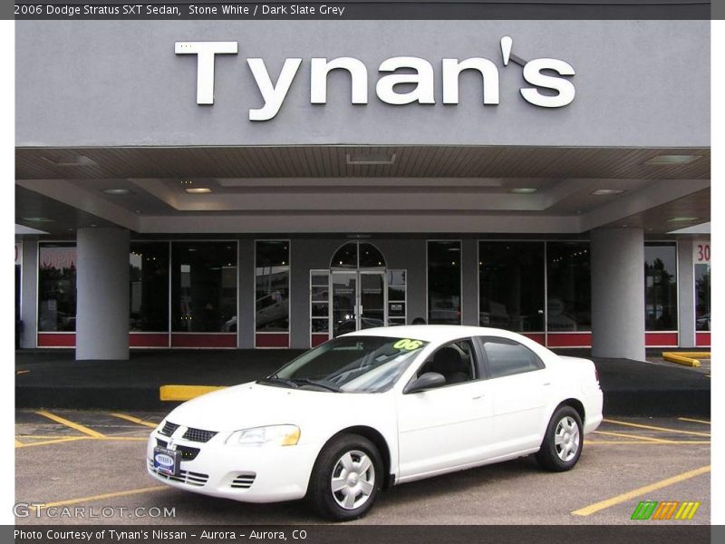 Stone White / Dark Slate Grey 2006 Dodge Stratus SXT Sedan