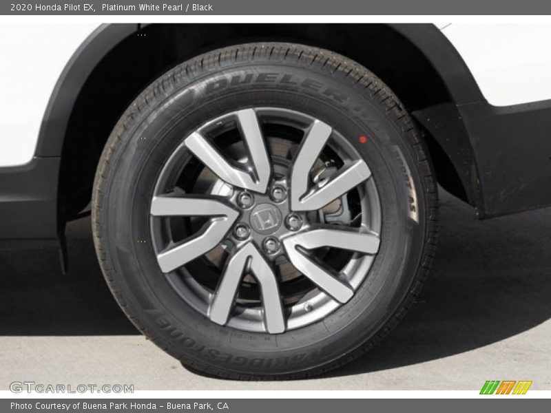 Platinum White Pearl / Black 2020 Honda Pilot EX