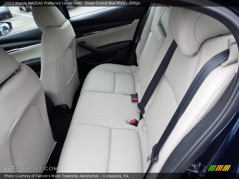 Deep Crystal Blue Mica / Greige 2020 Mazda MAZDA3 Preferred Sedan AWD