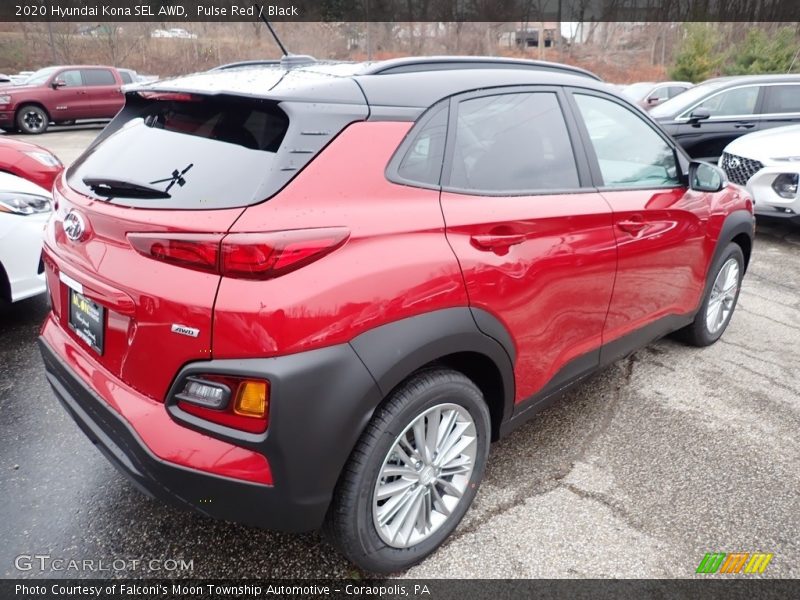 Pulse Red / Black 2020 Hyundai Kona SEL AWD