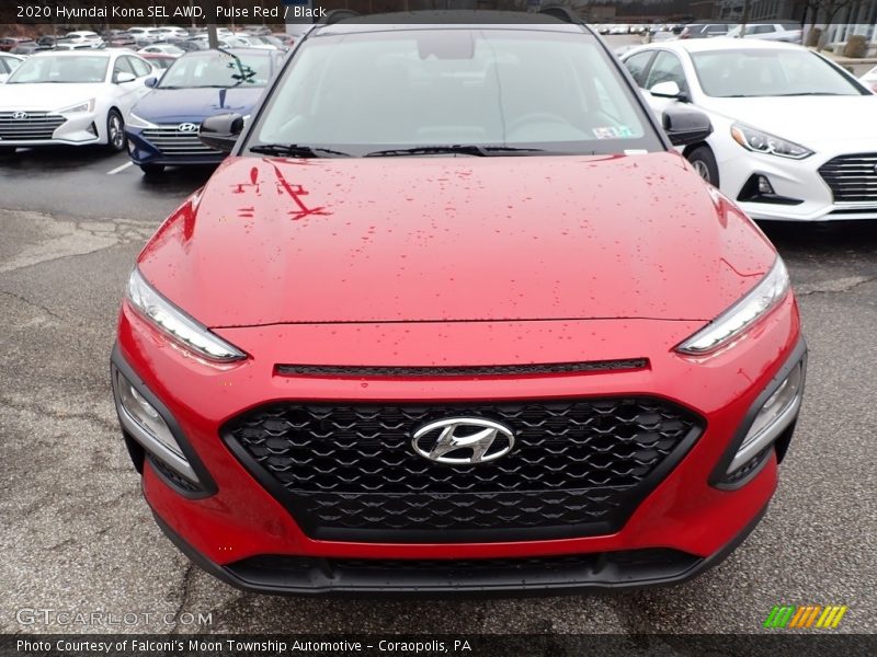 Pulse Red / Black 2020 Hyundai Kona SEL AWD