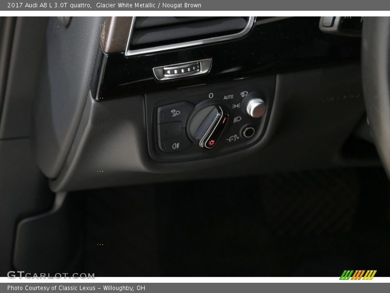 Glacier White Metallic / Nougat Brown 2017 Audi A8 L 3.0T quattro