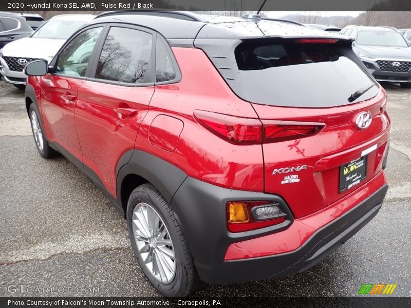 Pulse Red / Black 2020 Hyundai Kona SEL AWD