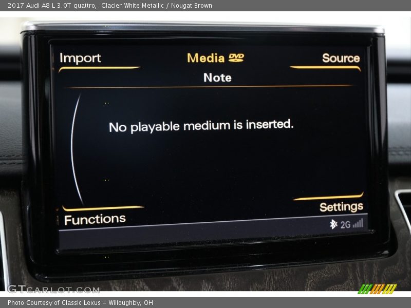 Glacier White Metallic / Nougat Brown 2017 Audi A8 L 3.0T quattro