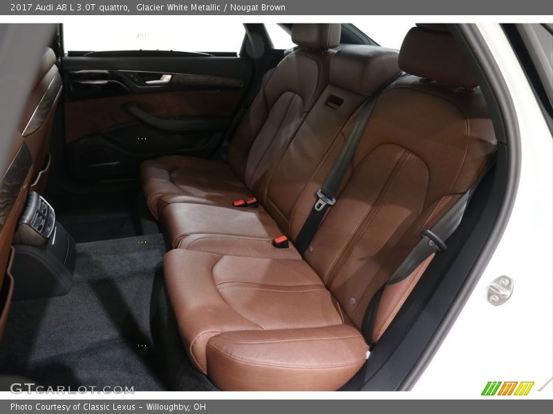 Glacier White Metallic / Nougat Brown 2017 Audi A8 L 3.0T quattro