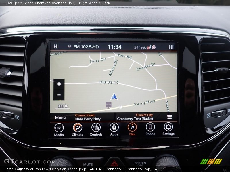 Bright White / Black 2020 Jeep Grand Cherokee Overland 4x4