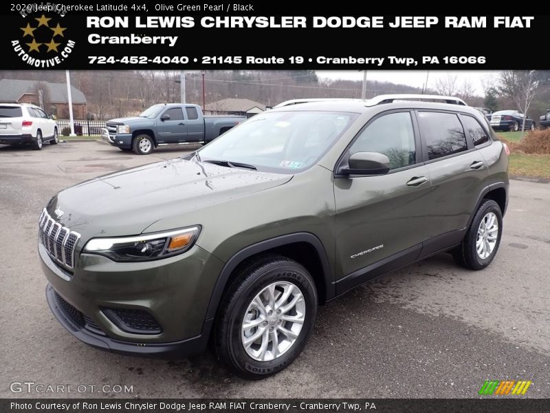 Olive Green Pearl / Black 2020 Jeep Cherokee Latitude 4x4