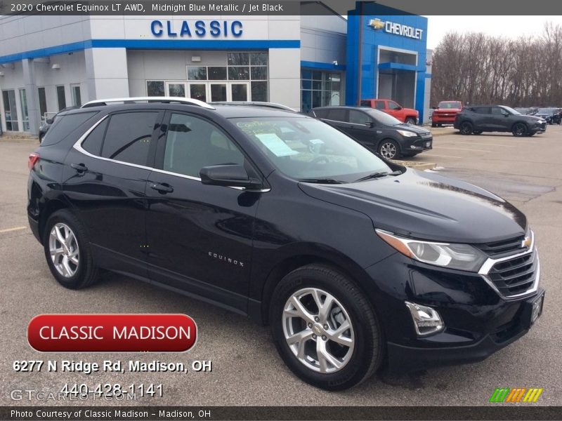 Midnight Blue Metallic / Jet Black 2020 Chevrolet Equinox LT AWD