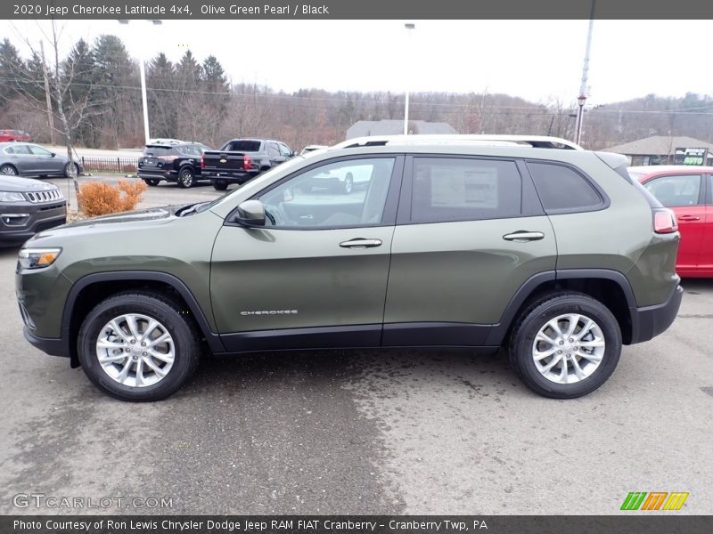 Olive Green Pearl / Black 2020 Jeep Cherokee Latitude 4x4
