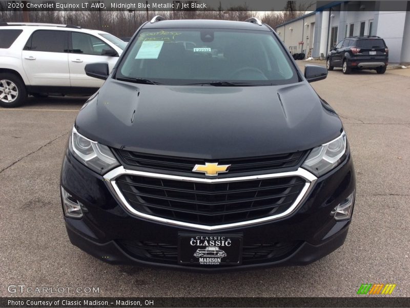 Midnight Blue Metallic / Jet Black 2020 Chevrolet Equinox LT AWD