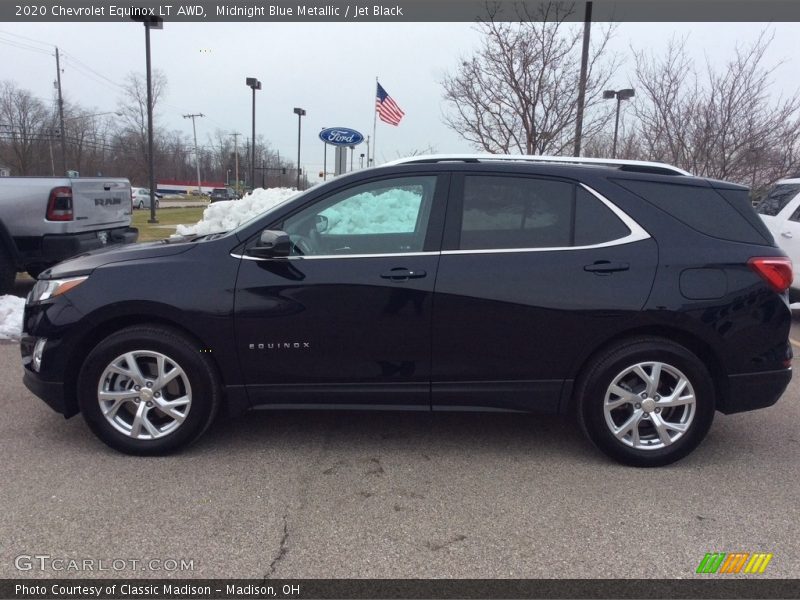 Midnight Blue Metallic / Jet Black 2020 Chevrolet Equinox LT AWD
