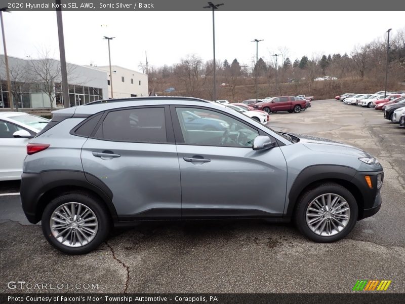 Sonic Silver / Black 2020 Hyundai Kona SEL AWD