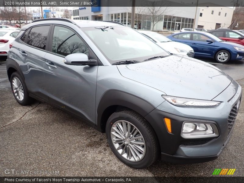 Sonic Silver / Black 2020 Hyundai Kona SEL AWD
