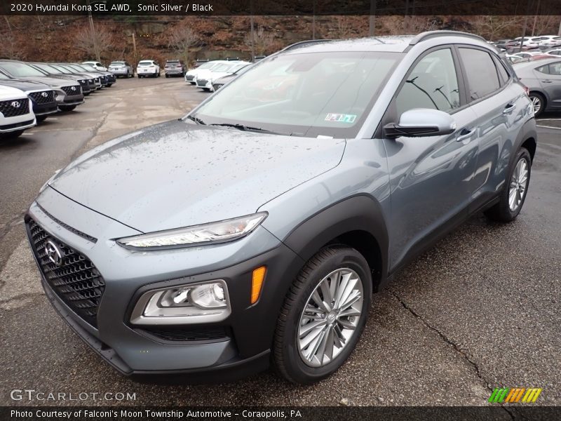 Sonic Silver / Black 2020 Hyundai Kona SEL AWD