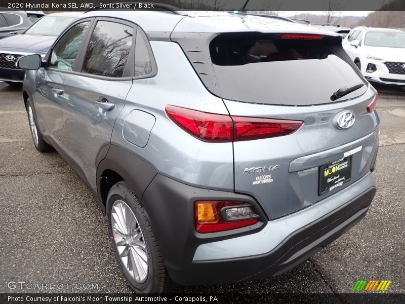 Sonic Silver / Black 2020 Hyundai Kona SEL AWD
