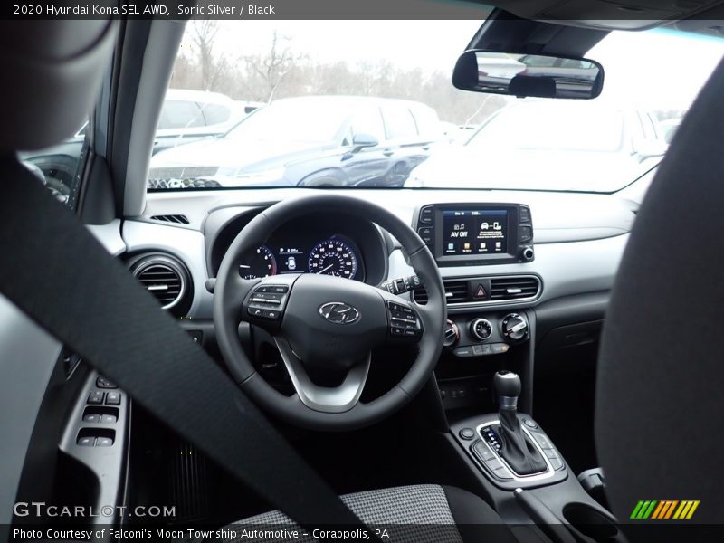 Sonic Silver / Black 2020 Hyundai Kona SEL AWD