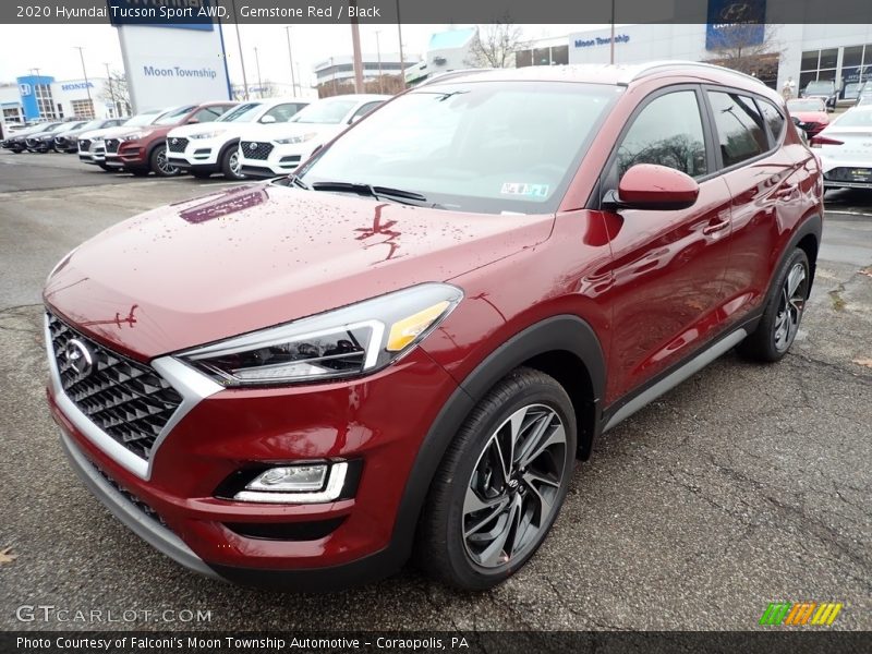 Gemstone Red / Black 2020 Hyundai Tucson Sport AWD