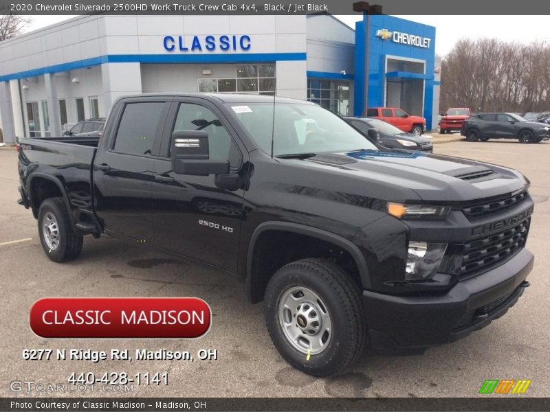 Black / Jet Black 2020 Chevrolet Silverado 2500HD Work Truck Crew Cab 4x4