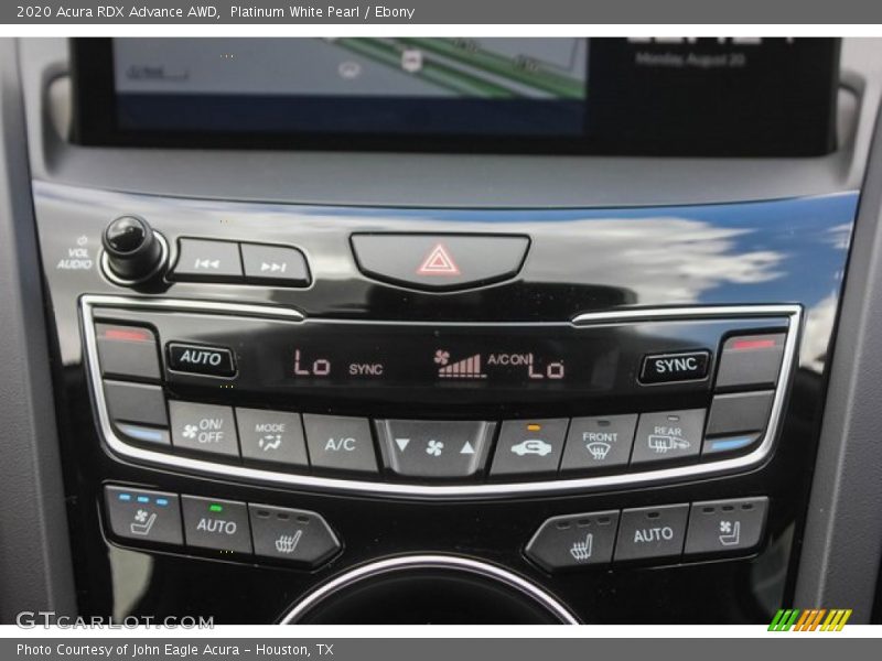 Platinum White Pearl / Ebony 2020 Acura RDX Advance AWD