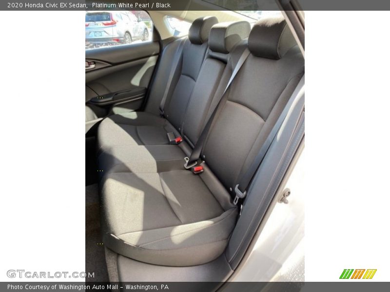 Platinum White Pearl / Black 2020 Honda Civic EX Sedan