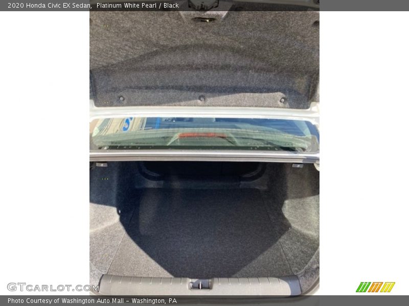 Platinum White Pearl / Black 2020 Honda Civic EX Sedan