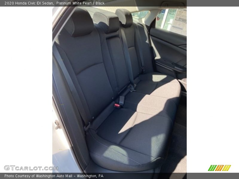 Platinum White Pearl / Black 2020 Honda Civic EX Sedan