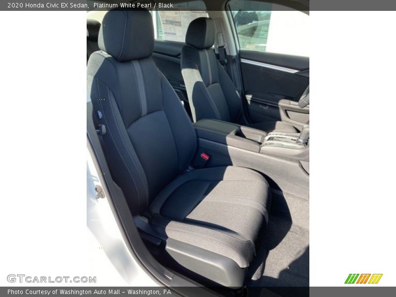 Platinum White Pearl / Black 2020 Honda Civic EX Sedan