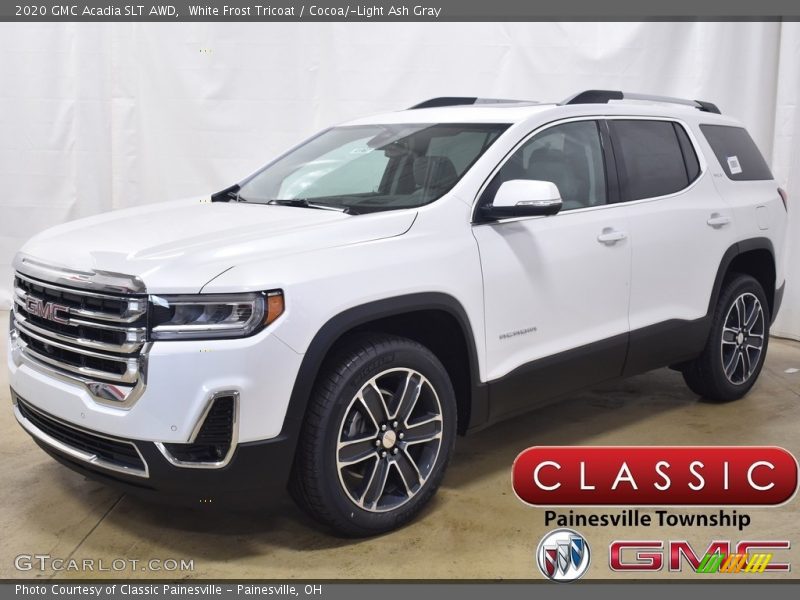 White Frost Tricoat / Cocoa/­Light Ash Gray 2020 GMC Acadia SLT AWD