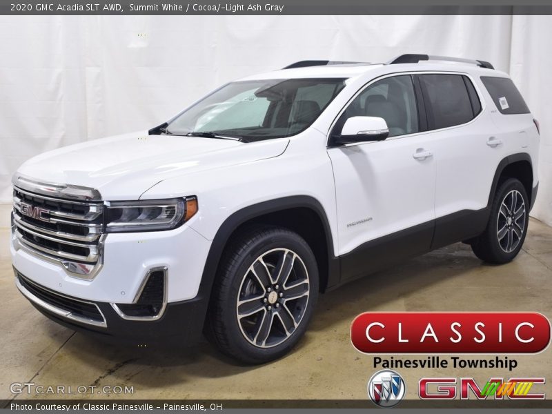 Summit White / Cocoa/­Light Ash Gray 2020 GMC Acadia SLT AWD