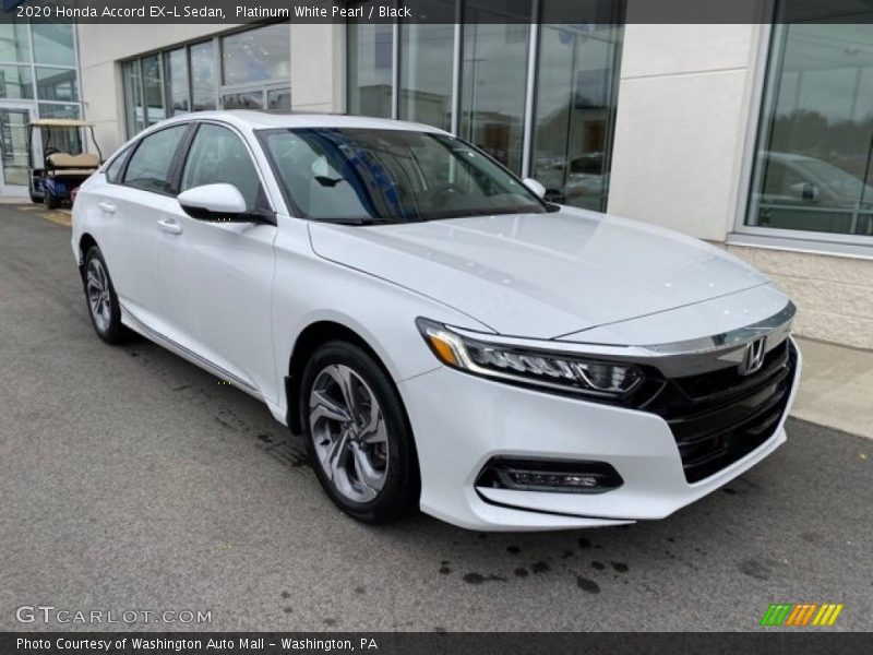 Platinum White Pearl / Black 2020 Honda Accord EX-L Sedan