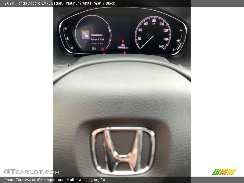 Platinum White Pearl / Black 2020 Honda Accord EX-L Sedan