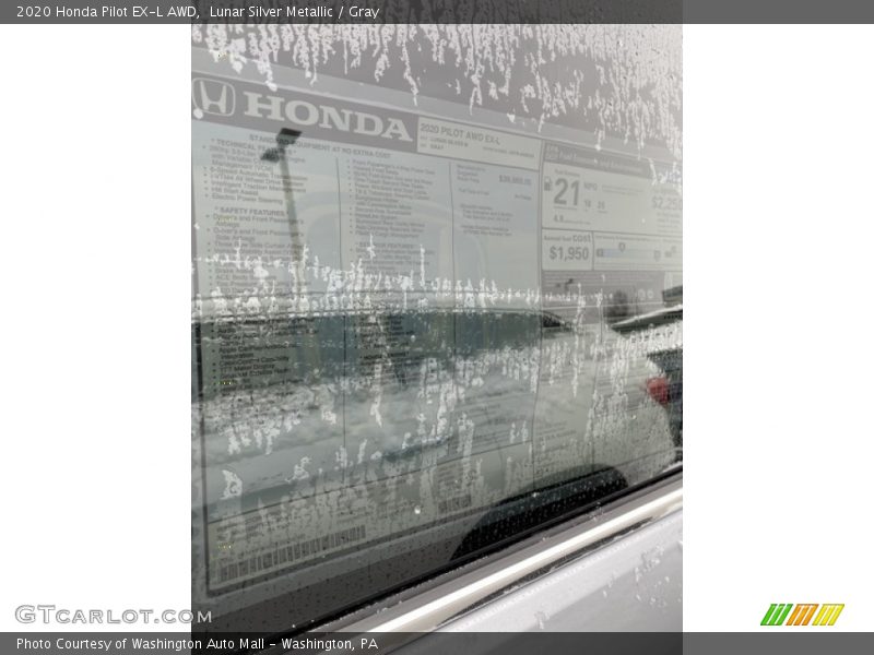 Lunar Silver Metallic / Gray 2020 Honda Pilot EX-L AWD