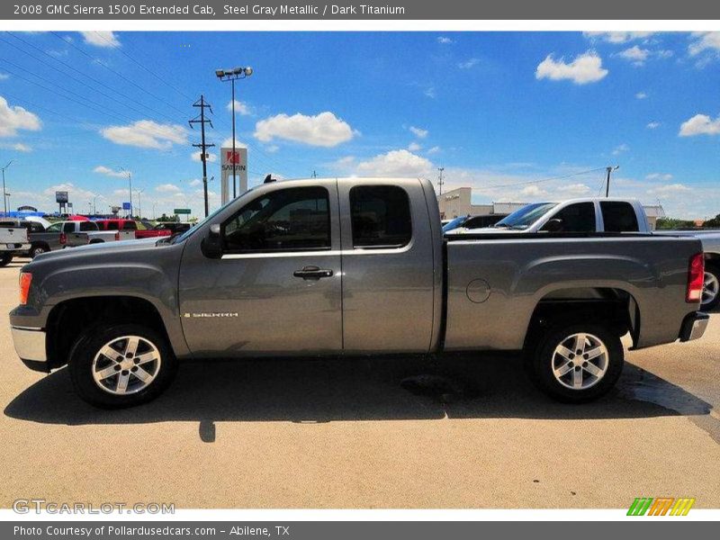 Steel Gray Metallic / Dark Titanium 2008 GMC Sierra 1500 Extended Cab