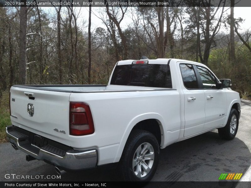 Bright White / Light Frost Beige/Mountain Brown 2020 Ram 1500 Laramie Quad Cab 4x4
