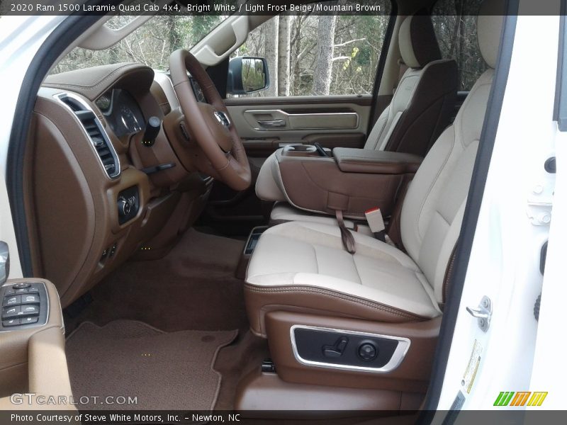 Bright White / Light Frost Beige/Mountain Brown 2020 Ram 1500 Laramie Quad Cab 4x4