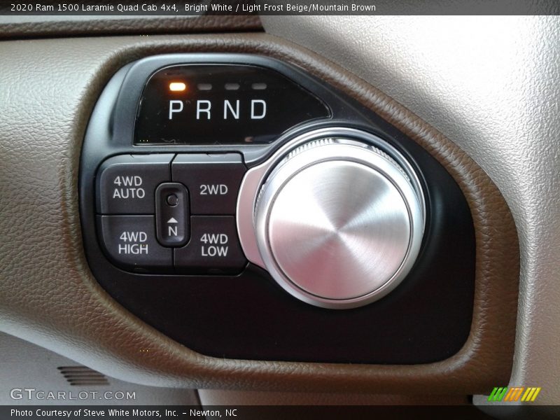 Bright White / Light Frost Beige/Mountain Brown 2020 Ram 1500 Laramie Quad Cab 4x4