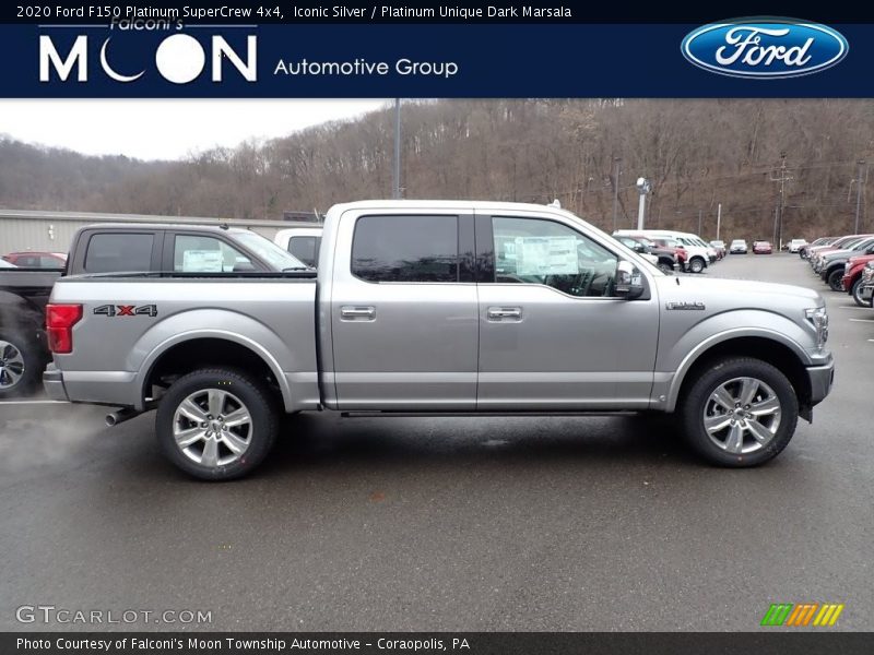 Iconic Silver / Platinum Unique Dark Marsala 2020 Ford F150 Platinum SuperCrew 4x4