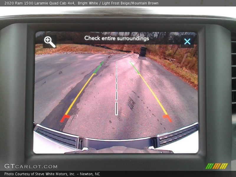 Bright White / Light Frost Beige/Mountain Brown 2020 Ram 1500 Laramie Quad Cab 4x4