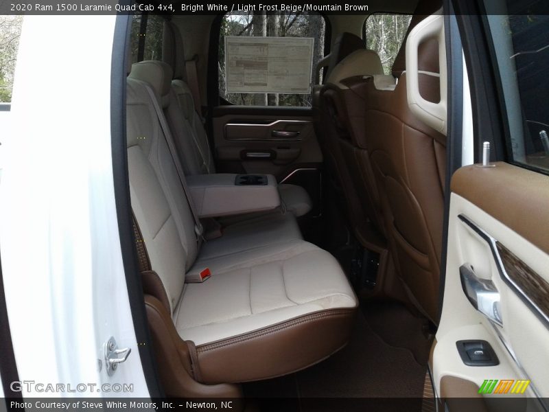 Bright White / Light Frost Beige/Mountain Brown 2020 Ram 1500 Laramie Quad Cab 4x4