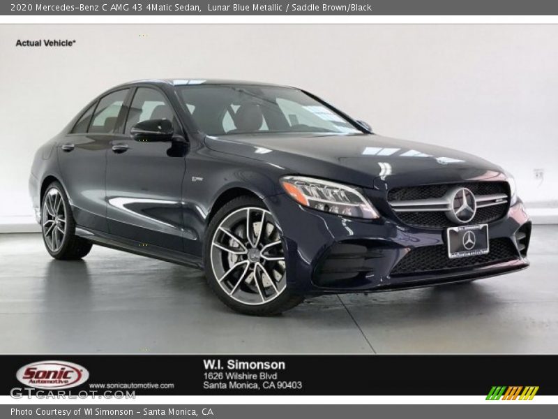 Lunar Blue Metallic / Saddle Brown/Black 2020 Mercedes-Benz C AMG 43 4Matic Sedan