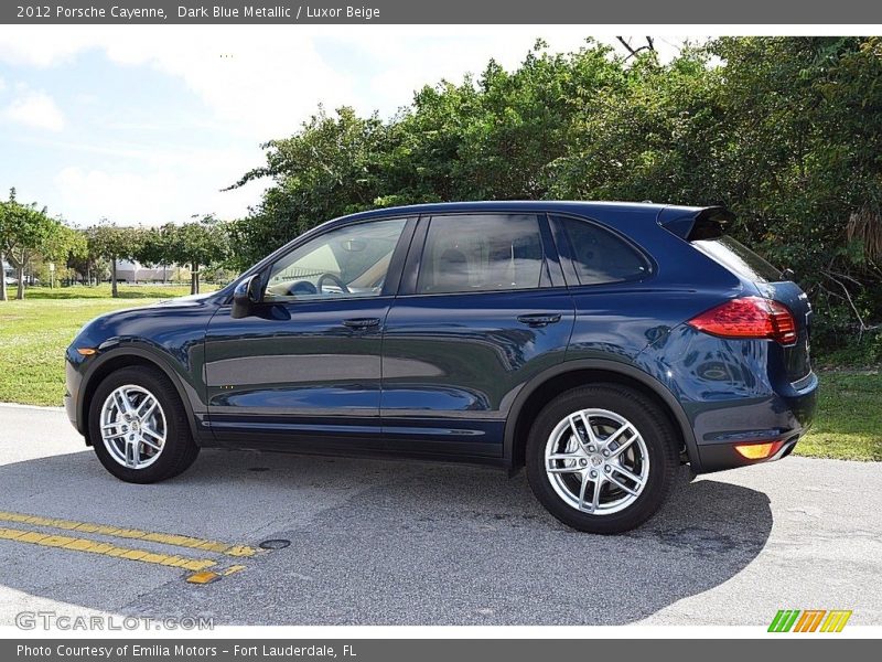 Dark Blue Metallic / Luxor Beige 2012 Porsche Cayenne