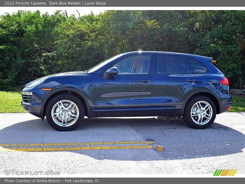 Dark Blue Metallic / Luxor Beige 2012 Porsche Cayenne