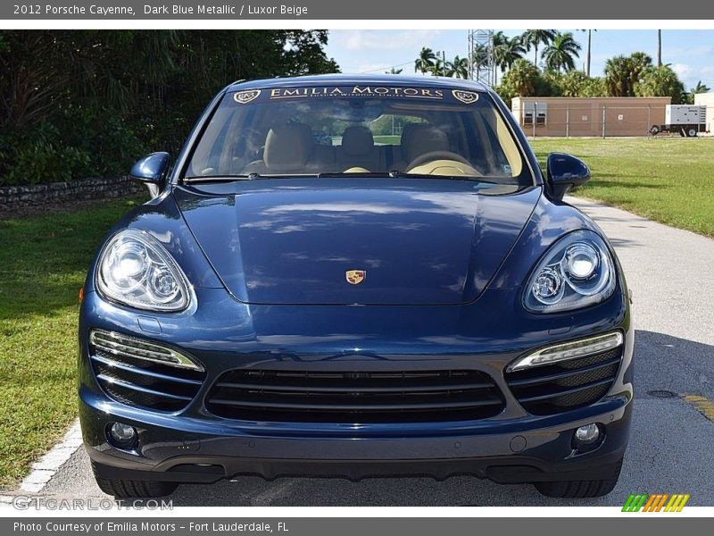 Dark Blue Metallic / Luxor Beige 2012 Porsche Cayenne